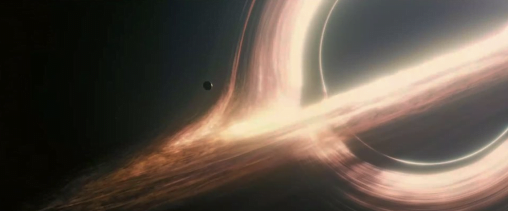 صورة تخيلية توضح الكواكب وهي تدور حول الثقب الأسود العملاق.